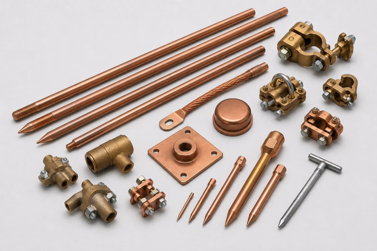 Earth Rods & Accessories — nVent ERICO, OBO Bettermann, JMV, ABB
